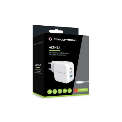 Cargador De Pared Conceptronic Usb-c X2 Usb-ax1 Quickcharge 3.0 Cargador De Pared Conceptronic Usb-c X2 Usb-ax1 Quickcharge 3.0