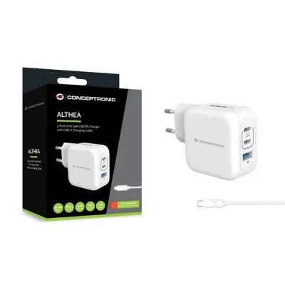 Cargador De Pared Conceptronic Usb-c X2 Usb-ax1 Quickcharge 3.0 Cargador De Pared Conceptronic Usb-c X2 Usb-ax1 Quickcharge 3.0