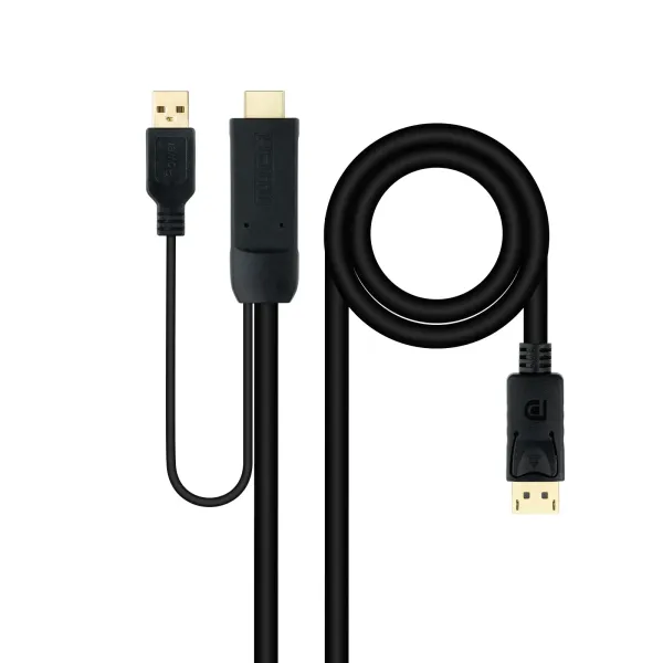 Nanocable Cable Conversor HDMI 2.0 a DisplayPort V1.2 1.8m Negro