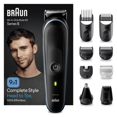 Recortadora 9 en 1 Braun Series 5 MGK 5411/ con Batería/ 7 Recortadora 9 en 1 Braun Series 5 MGK 5411/ con Batería/ 7