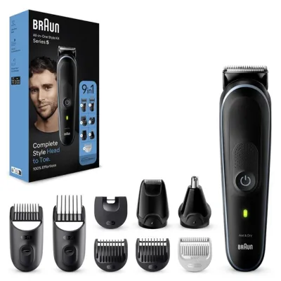 Recortadora 9 en 1 Braun Series 5 MGK 5411/ con Batería/ 7 Recortadora 9 en 1 Braun Series 5 MGK 5411/ con Batería/ 7