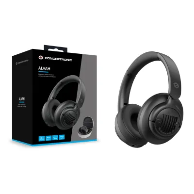 Headset Bluetooth Conceptronic Alvah02b Con Cancelacion De Headset Bluetooth Conceptronic Alvah02b Con Cancelacion De