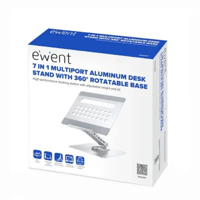 Ewent EW1269 Soporte para Portátil de Aluminio Multipuerto HDMI