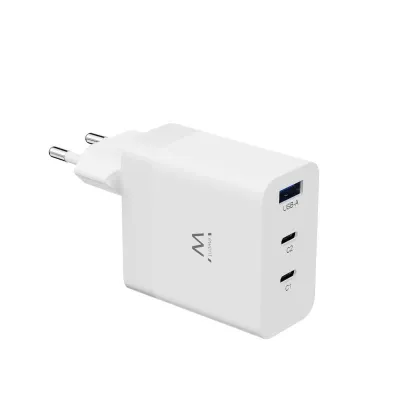 Ewent EW1323 Cargador de Pared USB-C/USB-A Quick Charge 3.0 65W