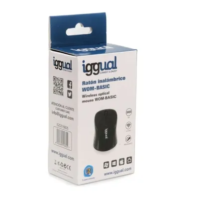 Iggual Wom-Basic Ratón Óptico Inalámbrico 1600DPI Negro Iggual Wom-Basic Ratón Óptico Inalámbrico 1600DPI Negro
