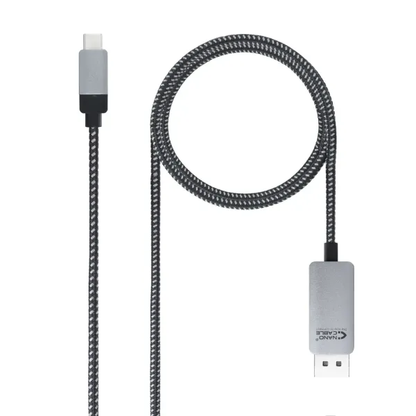 Nanocable Cable Conversor USB-C Macho a DisplayPort Macho 1.8m Negro 