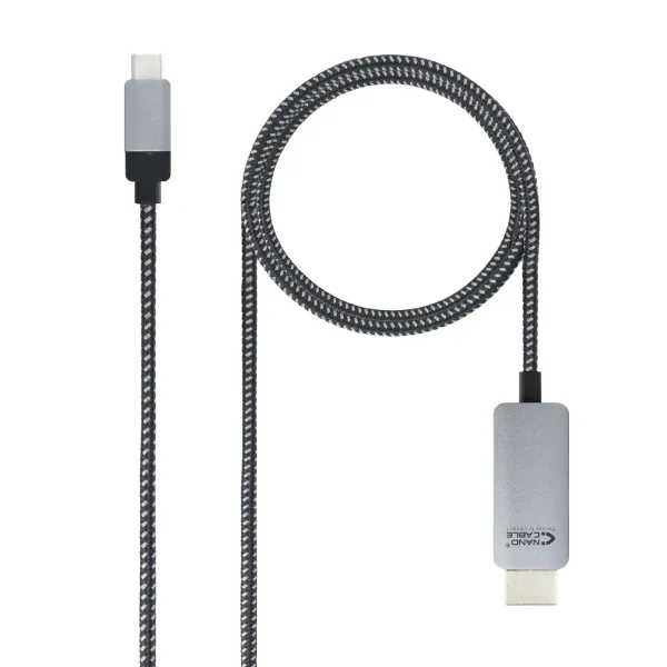 Nanocable Cable Conversor USB Tipo-C a HDMI Macho/Macho 1.8m Negro 