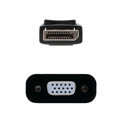 Nanocable Conversor DisplayPort a sVGA Negro 15 cm Nanocable Conversor DisplayPort a sVGA Negro 15 cm