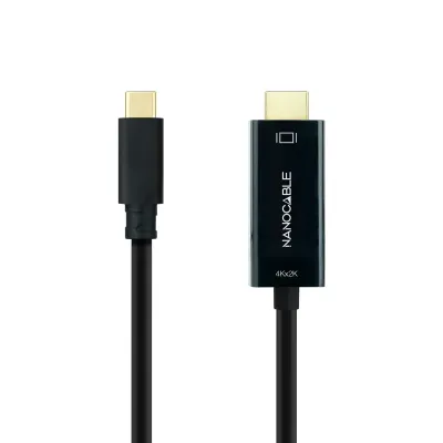 Cable Conversor Nanocable 10.15.5132/ USB Tipo-C Macho - HDMI Cable Conversor Nanocable 10.15.5132/ USB Tipo-C Macho - HDMI