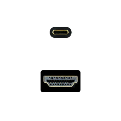 Cable Conversor Nanocable 10.15.5132/ USB Tipo-C Macho - HDMI Cable Conversor Nanocable 10.15.5132/ USB Tipo-C Macho - HDMI