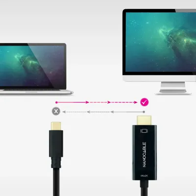 Cable Conversor Nanocable 10.15.5132/ USB Tipo-C Macho - HDMI Cable Conversor Nanocable 10.15.5132/ USB Tipo-C Macho - HDMI