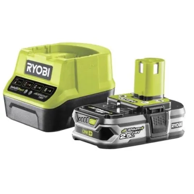 Cargador + Batería de litio Ryobi ONE+ RC18120-125/ 18V 2,0Ah Cargador + Batería de litio Ryobi ONE+ RC18120-125/ 18V 2,0Ah