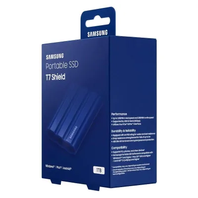 Samsung T7 Shield Disco Duro SSD 1TB USB-C Azul