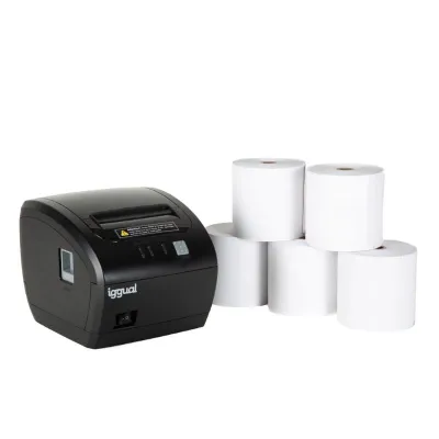 Iggual kit impresora térmica tp7001 + 5 rollos Iggual kit impresora térmica tp7001 + 5 rollos