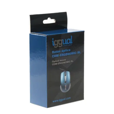 Iggual Com-Ergonomic-RL Ratón Óptico 800DPI Azul Iggual Com-Ergonomic-RL Ratón Óptico 800DPI Azul