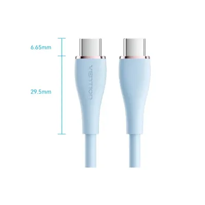 Vention TAWGH Cable USB-C Macho a USB-C Macho 2m Verde Silicona