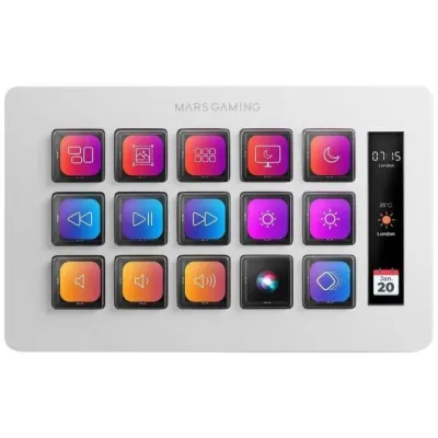 Mars Gaming MSD-ONE Control Deck Slim 15 Teclas Personalizables