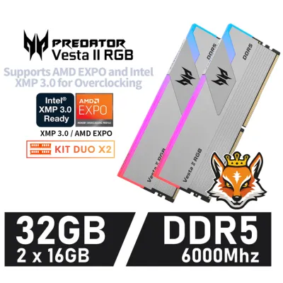 Acer Predator Vesta II RGB Silver KIT 32GB DDR5 6000MHz 1.35v