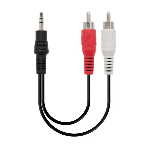 Nanocable Cable Estereo Jack 3.5mm a 2xRCA Macho/Macho 10m Negro 
