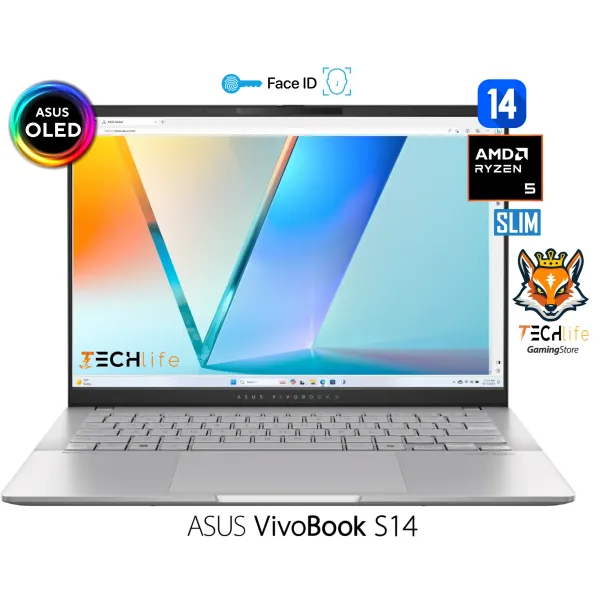 Portátil ASUS Vivobook S 14 OLED M5406NA-QD082W AMD Ryzen 5 7535HS/16GB/512GB SSD/14"