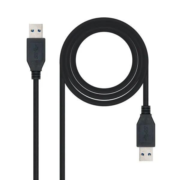 Nanocable Cable USB 3.0 Negro Tipo A a Tipo A Macho/Macho 2m Negro