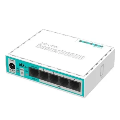 Mikrotik hEX Lite Switch 5 Puertos 10/100 Blanco