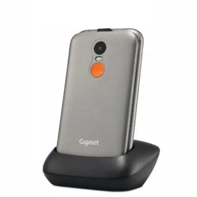 Gigaset GL590 Teléfono Móvil para Personas Mayores/ Plata