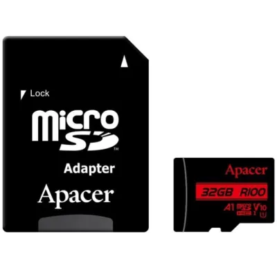 Tarjeta de Memoria Apacer 32GB microSD HC UHS 1 con Adaptador/ Tarjeta de Memoria Apacer 32GB microSD HC UHS 1 con Adaptador/