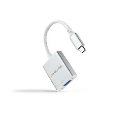 Nanocable Conversor USB-C a VGA USB-C/M-VGA/H Aluminio 10 cm