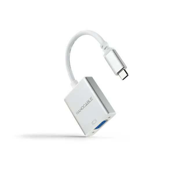 Nanocable Conversor USB-C a VGA USB-C/M-VGA/H Aluminio 10 cm