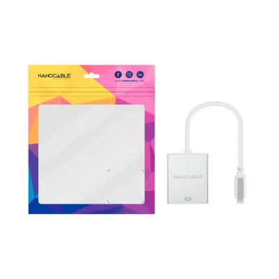 Nanocable Conversor USB-C a VGA USB-C/M-VGA/H Aluminio 10 cm
