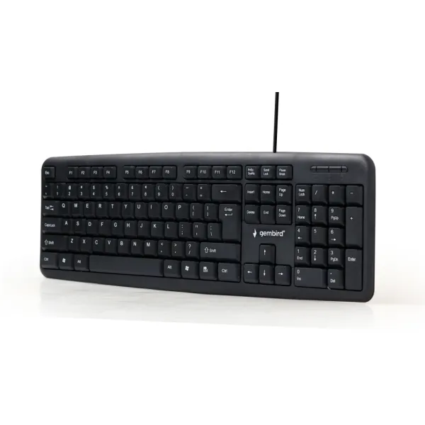Gembird KB-U-103-ES Teclado completo USB Negro , Silencioso y escritura cómoda