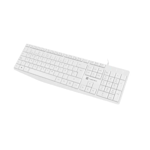 NATEC Nautilus Slim Teclado Blanco oficina/hogar Español, USB