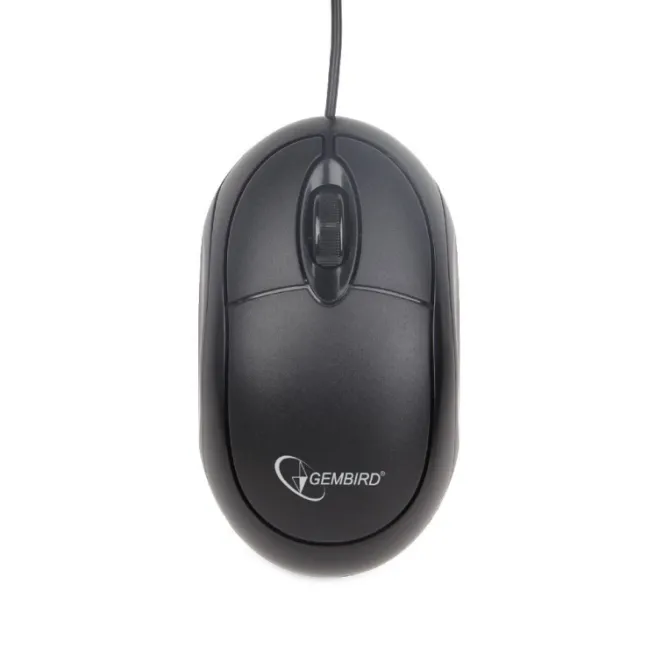 Gembird MUS-U-01 Ratón Óptico Ambidiestro 1000DPI Negro
