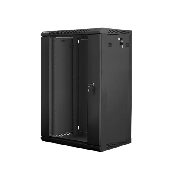 Lanberg WF01-6418-10B armario rack 18U Bastidor de pared Negro