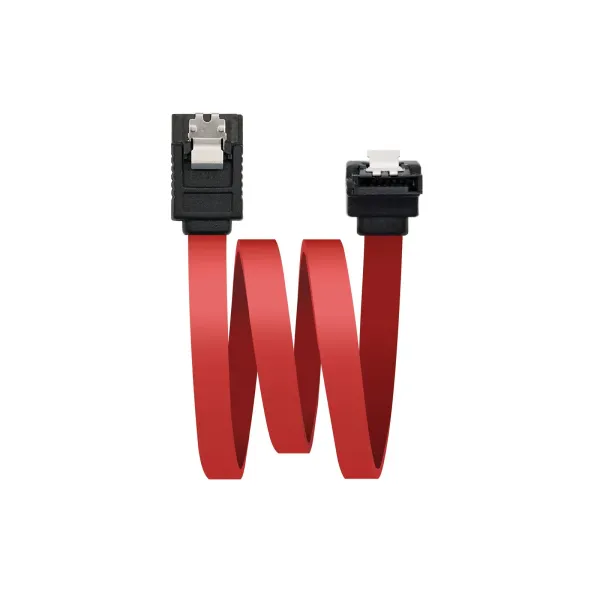Nanocable Cable SATA Acodado con Anclajes Macho/Macho 0.5m Rojo
