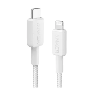 Anker Cable Trenzado de USB-C a Lightning 0.9m Blanco Anker Cable Trenzado de USB-C a Lightning 0.9m Blanco
