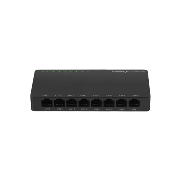 Lanberg DSP2-1008-12V switch No administrado Gigabit Ethernet (10/100/1000) Negro