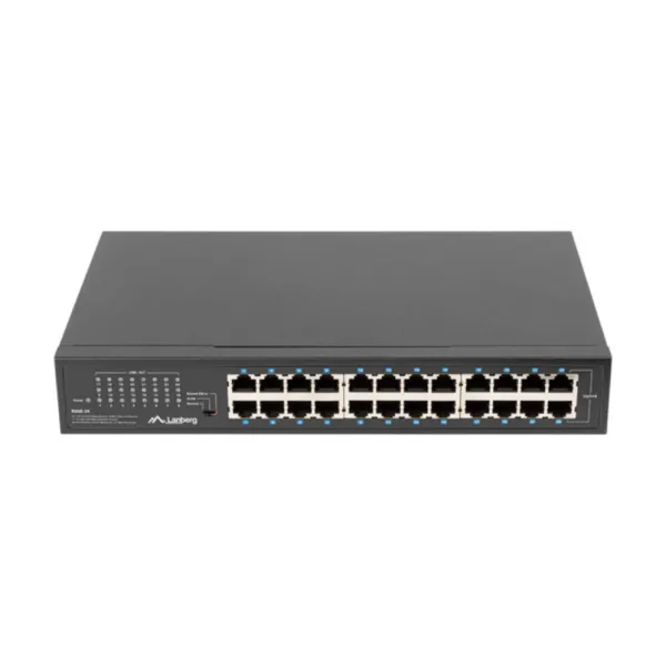 Lanberg RSGE-24 switch No administrado Gigabit Ethernet (10/100/1000) 1U Negro