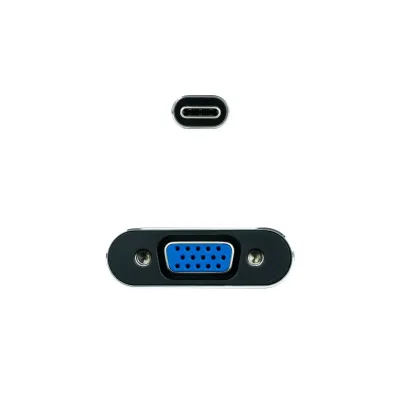 Nanocable Adaptador USB-C 3.1 a VGA Macho/Hembra 10cm Gris Nanocable Adaptador USB-C 3.1 a VGA Macho/Hembra 10cm Gris