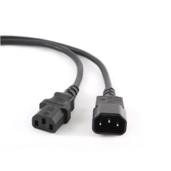 Gembird PC-189-VDE Cable de Alimentación C13 Macho/Hembra 1.8m Negro 
