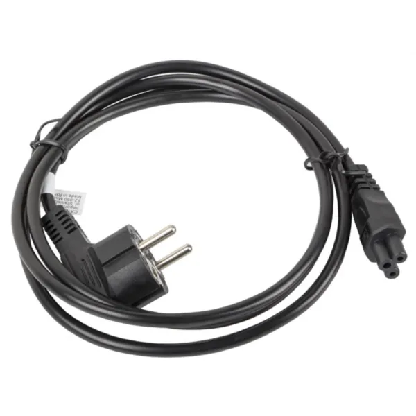 Lanberg Cable de Alimentación CEE 7/7 a IEC 320 C5 Macho/Hembra 1.8m VDE Negro 