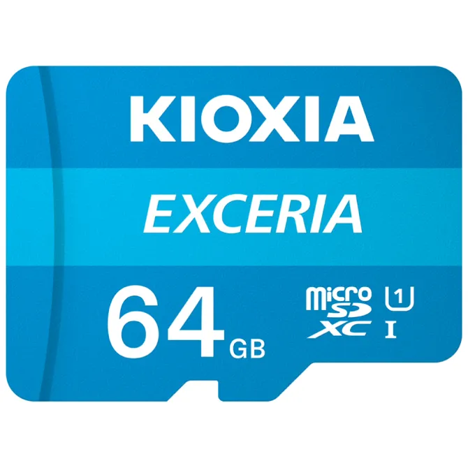 Kioxia Exceria MicroSDXC 64GB UHS-I U1 Clase 10 + Adaptador SD
