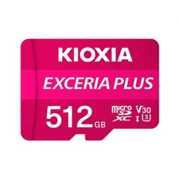 Kioxia Exceria Plus MicroSDXC 512GB UHS-I V30 Clase 10 + Adaptador SD