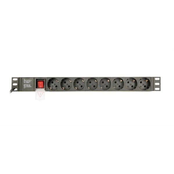 Gembird EG-PDU-014 Regleta PDU Rack 1U 8 Tomas Schuko 3m