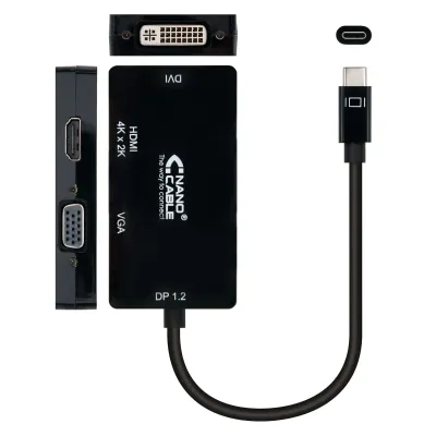 Nanocable Conversor USB-C a VGA/DVI/HDMI