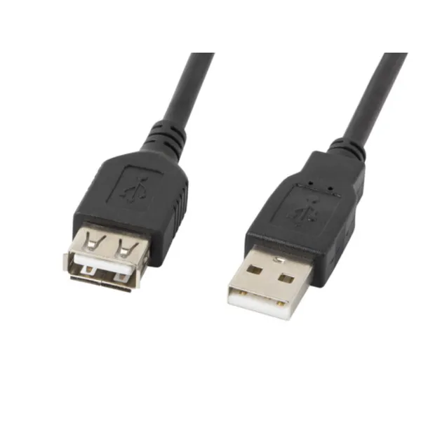 Lanberg Cable USB-A 2.0 Macho/Hembra 0.7m Negro