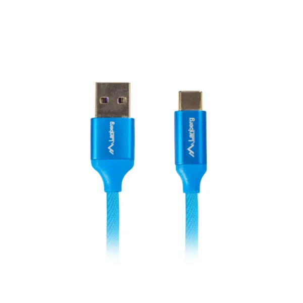 Lanberg Cable Premium USB-C a USB-A 2.0 QC 3.0 Macho/Macho 1.8m Azul