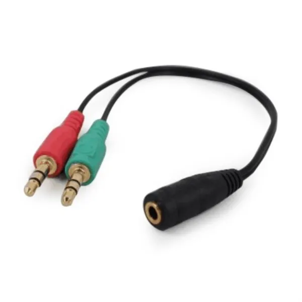 Gembird CCA-418 Cable Adaptador de Audio 3.5mm Hembra a 2 x 3.5mm Macho 0.2m 