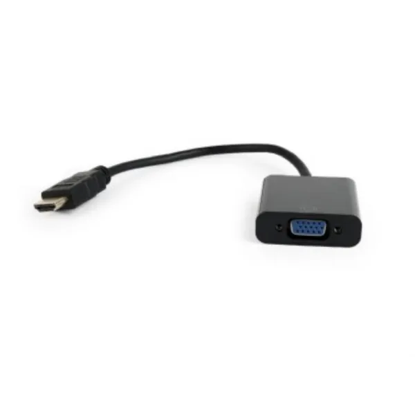 Gembird A-HDMI-VGA-04 adaptador de cable de vídeo 0,15 m VGA (D-Sub) HDMI tipo A (Estándar) Negro
